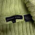 2000s Jeanne Pierre Beaded Cable-Knit Turtleneck Sweater