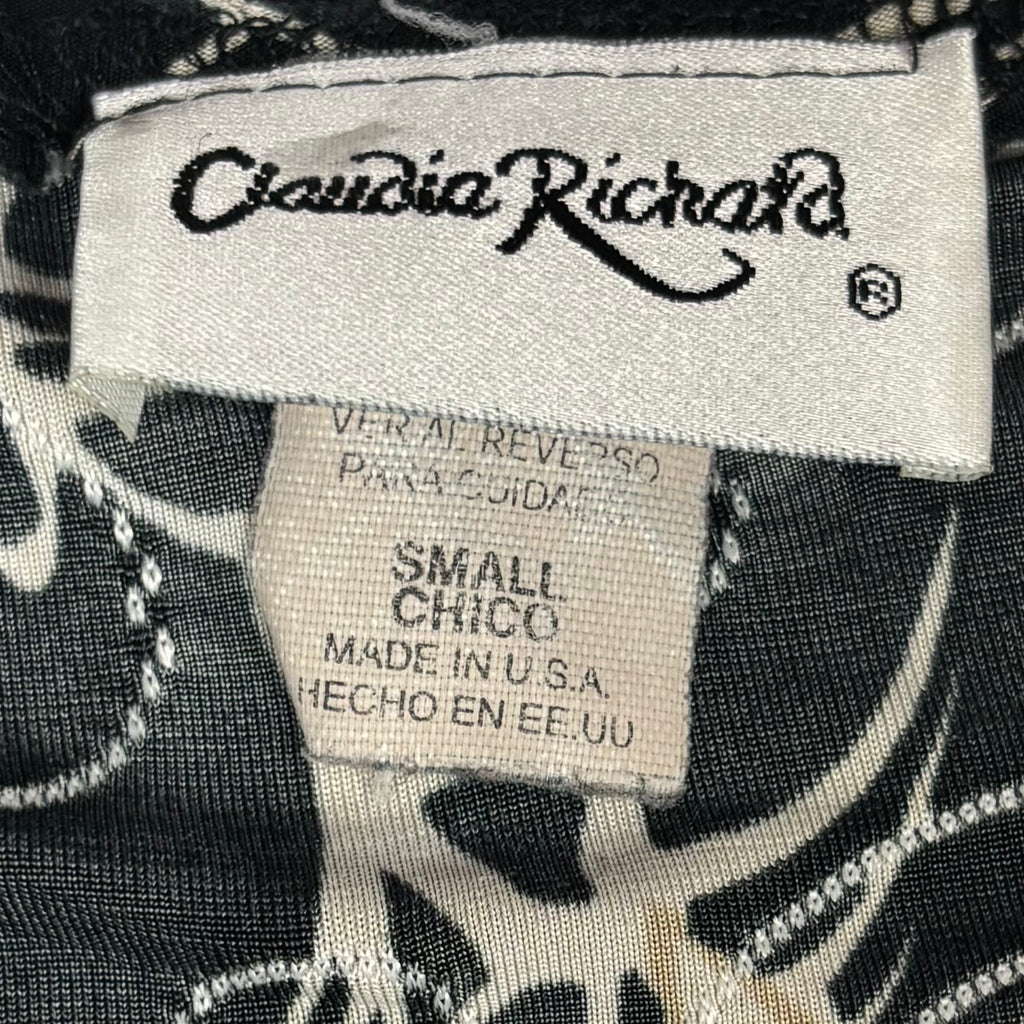 2000s Claudia Richard Floral Slinky Top