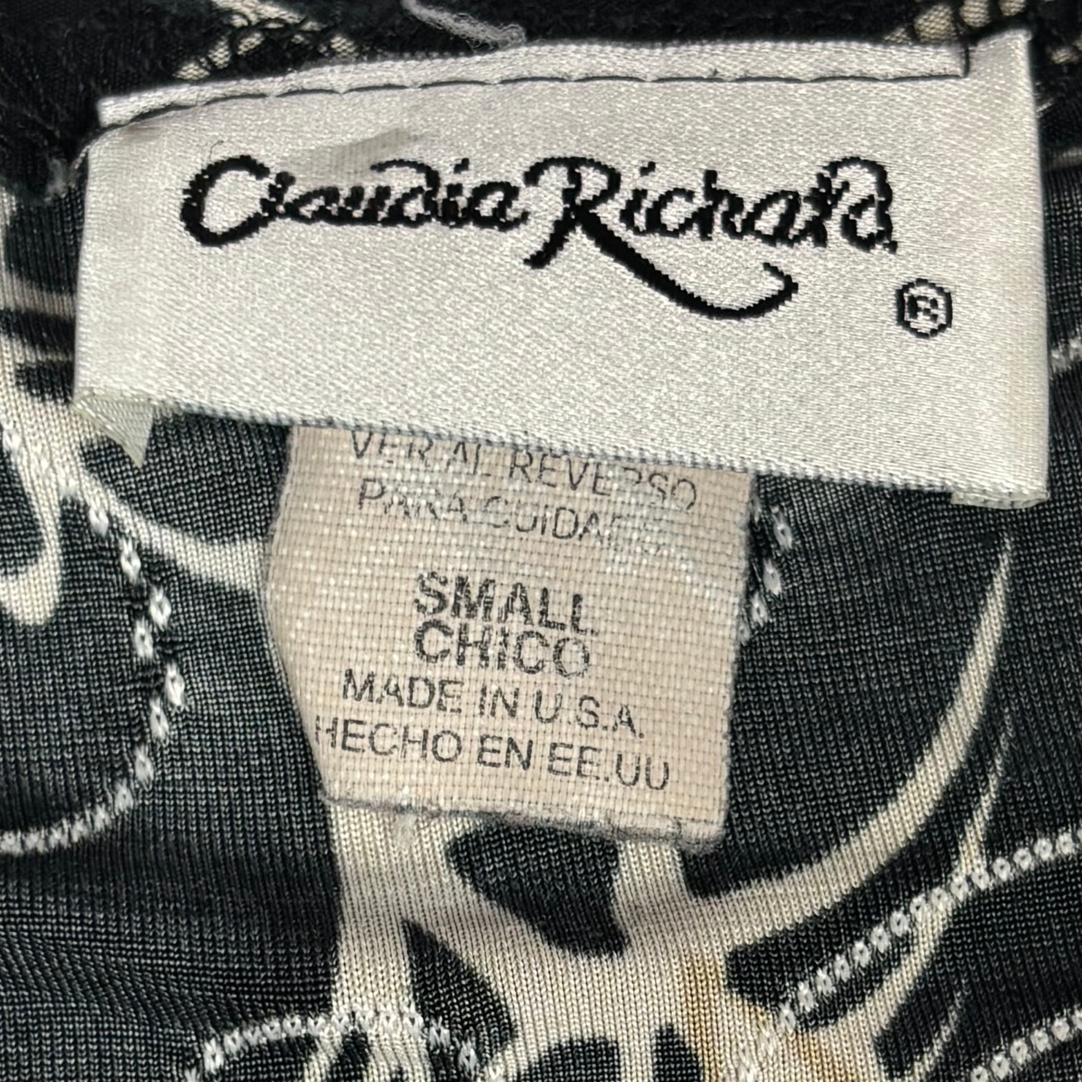 2000s Claudia Richard Floral Slinky Top