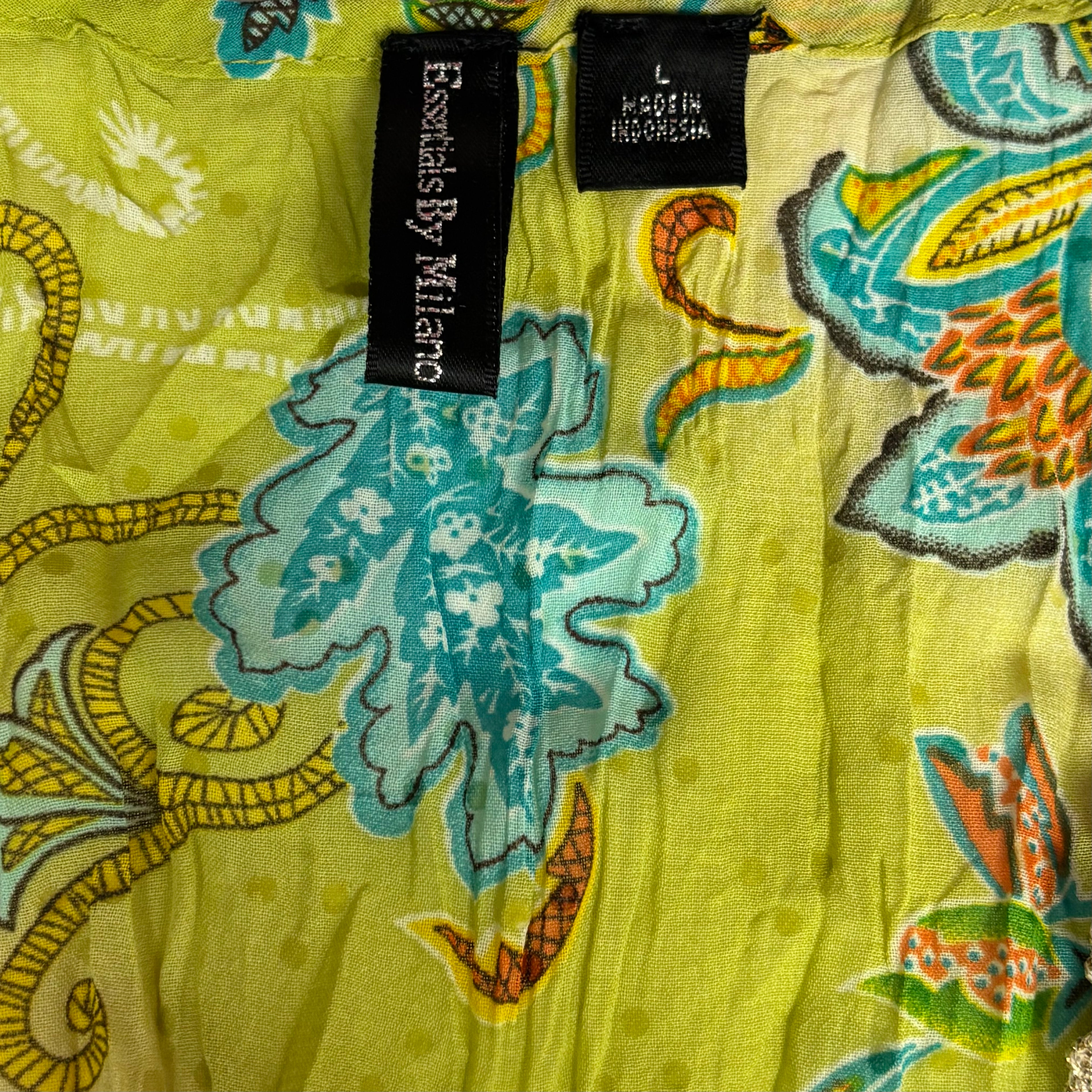 2000s Essentials by Milano Crinkled Paisley Sequin Top