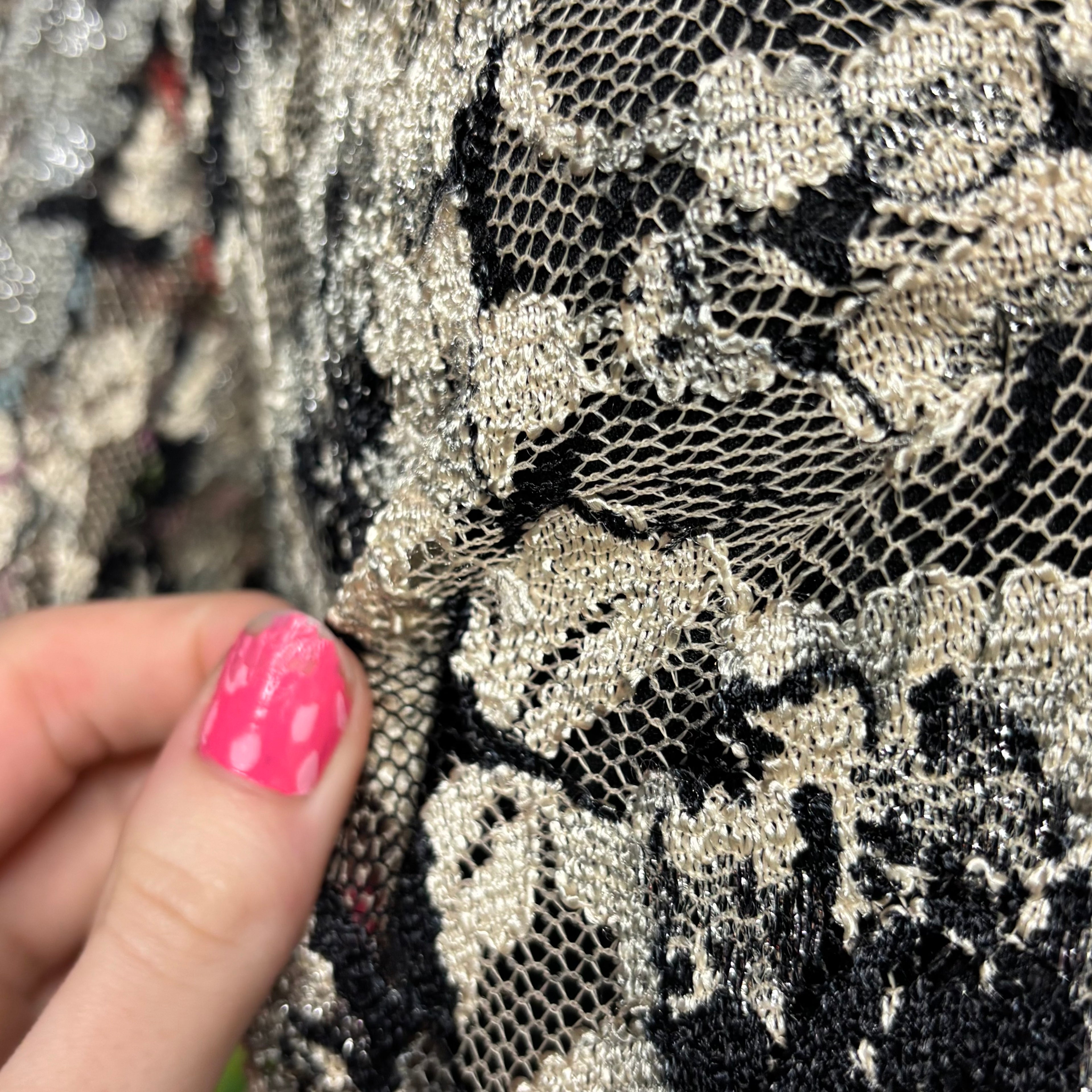 2000s Wrapper Floral Full Lace Top