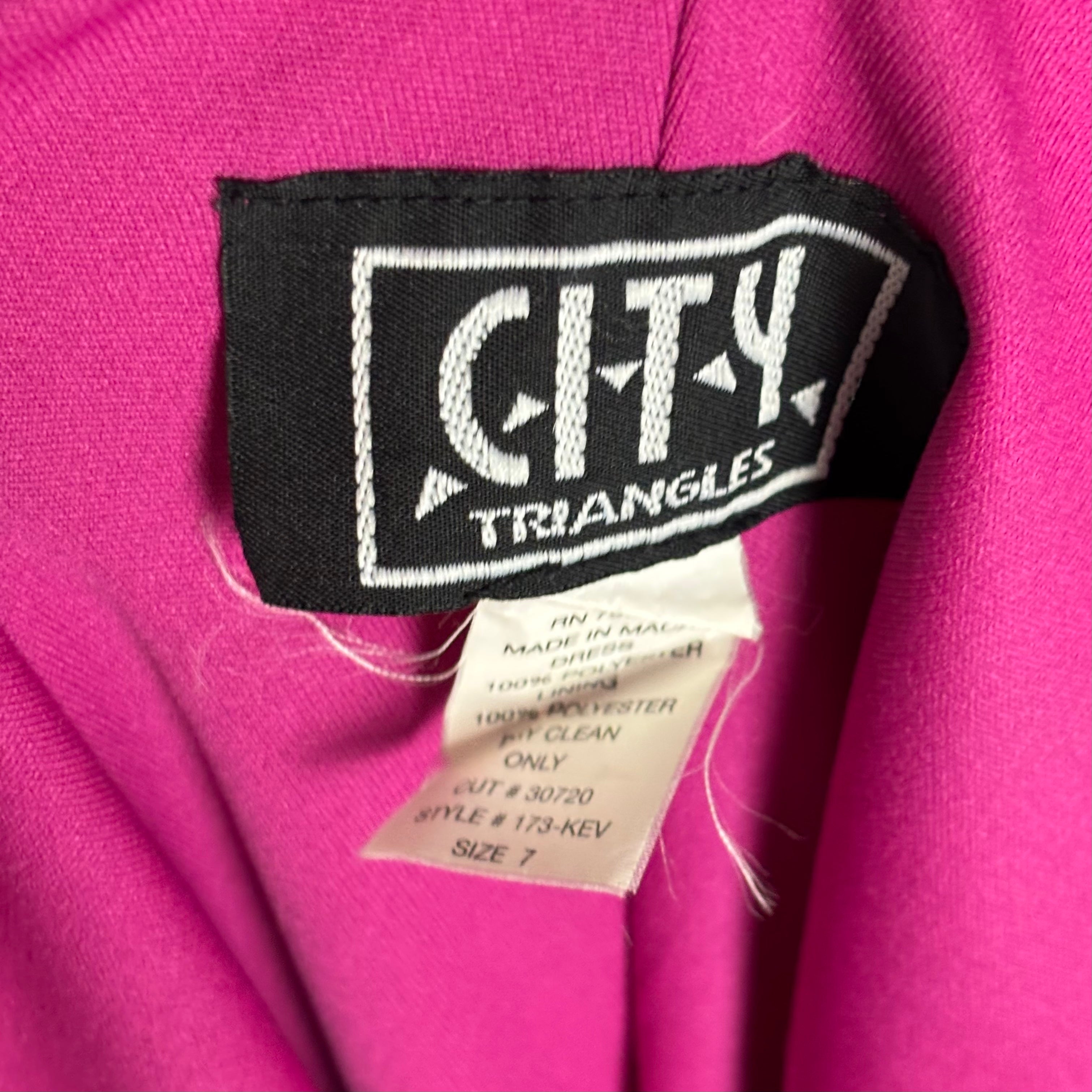 VTG City Triangles Hibiscus V-Neck Midi Dress