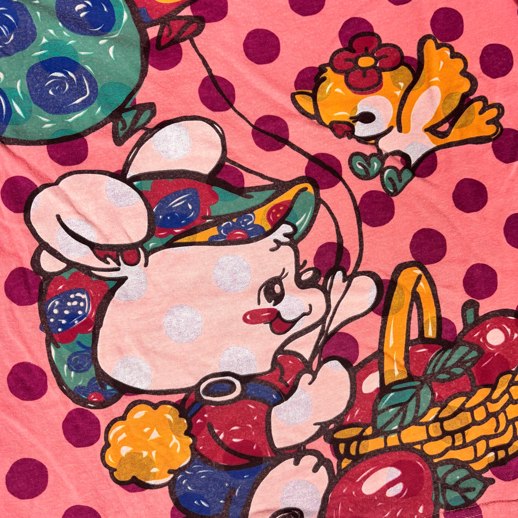 2000s Grand Ground Polka Dot Kawaii Animal Graphic