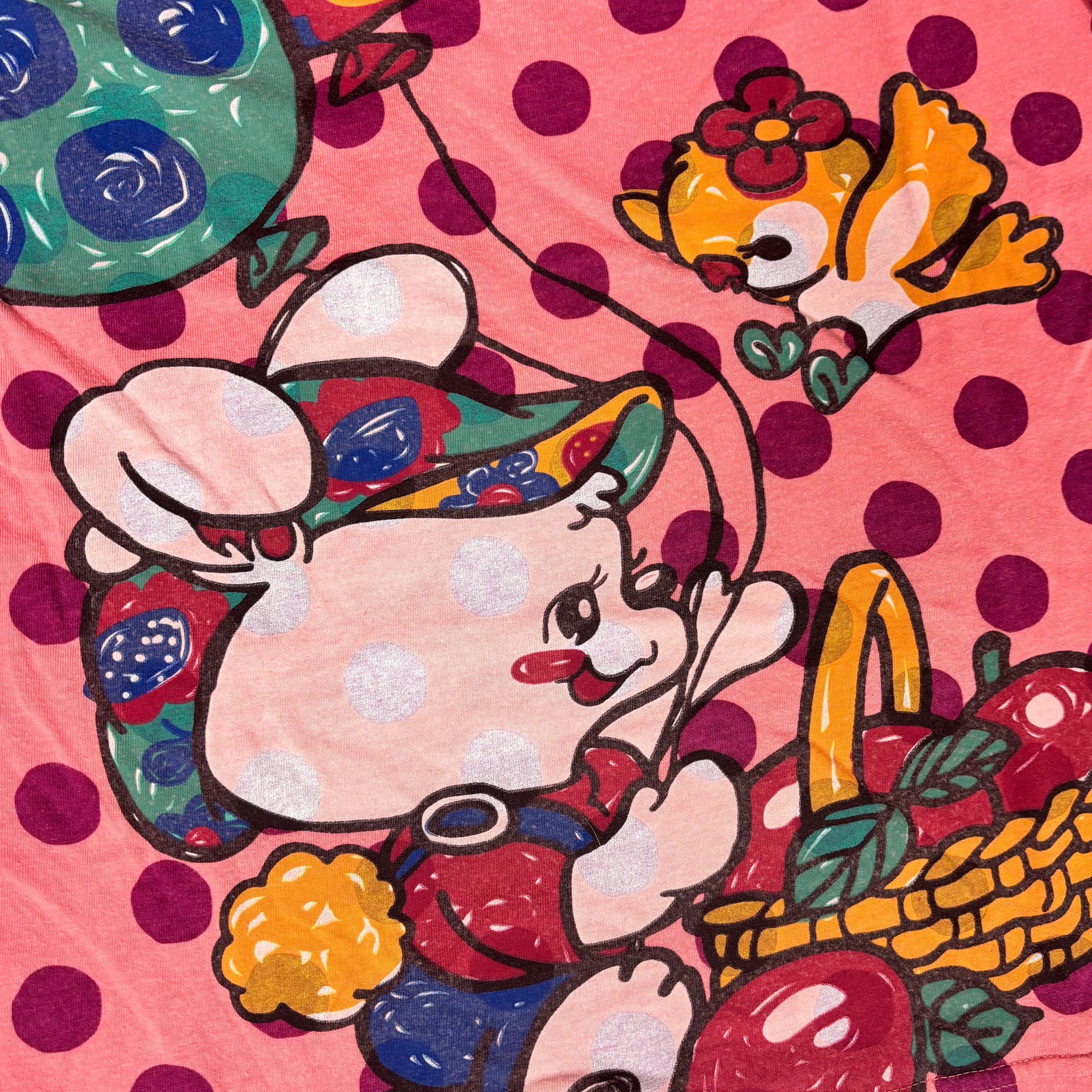 2000s Grand Ground Polka Dot Kawaii Animal Graphic