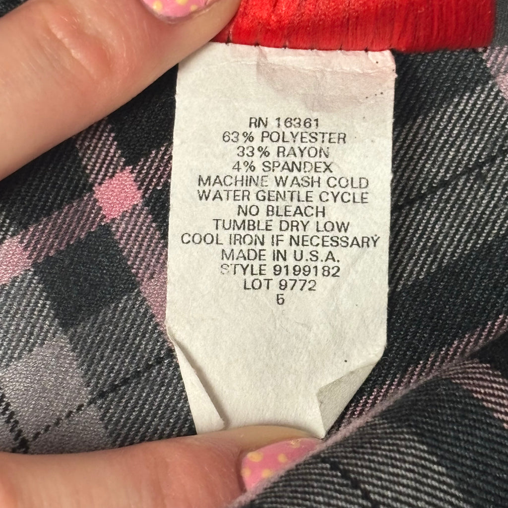 VTG Joe Benbasset Plaid Buckle Detail Mini Skirt