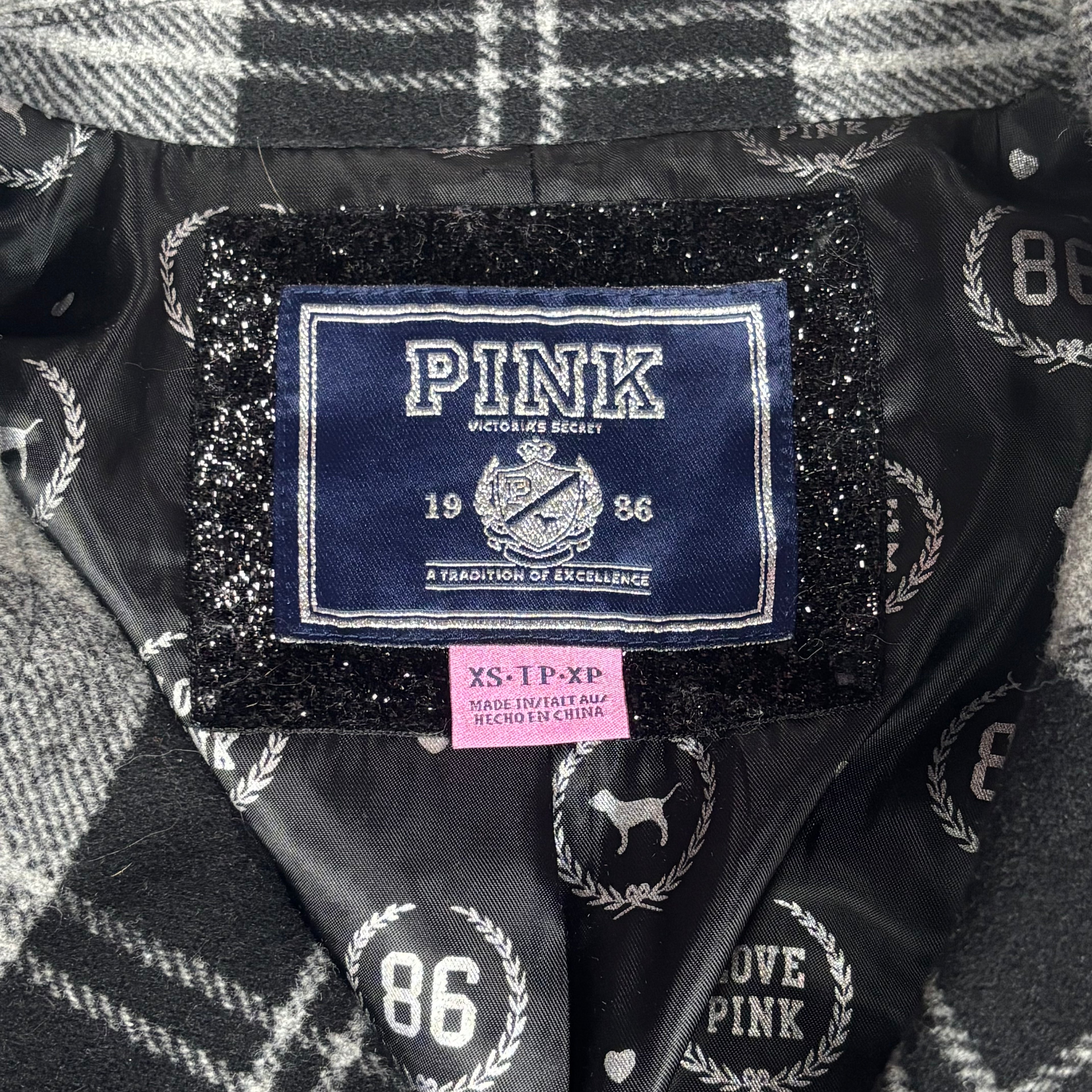 2007 VS PINK Plaid Moto Jacket