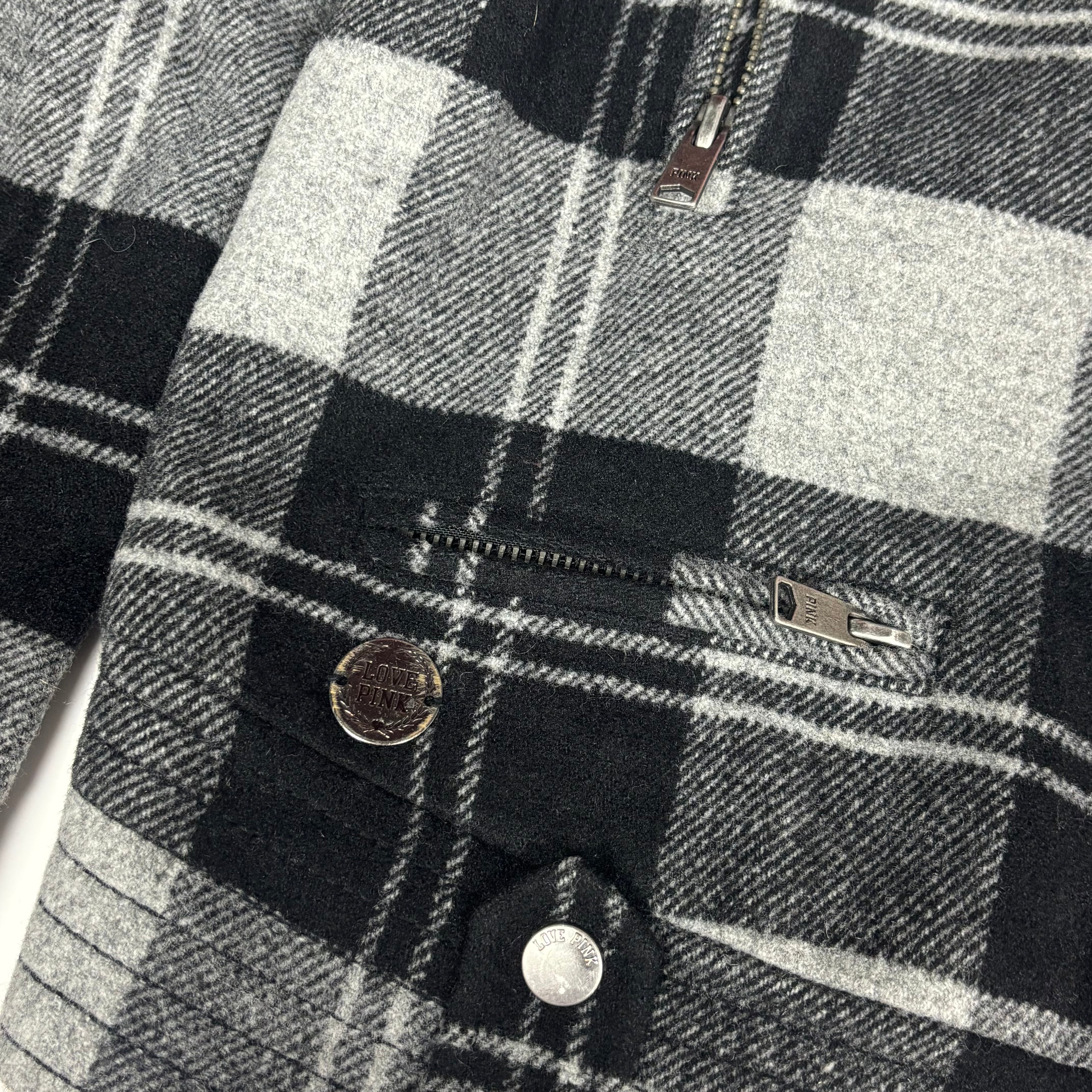 2007 VS PINK Plaid Moto Jacket