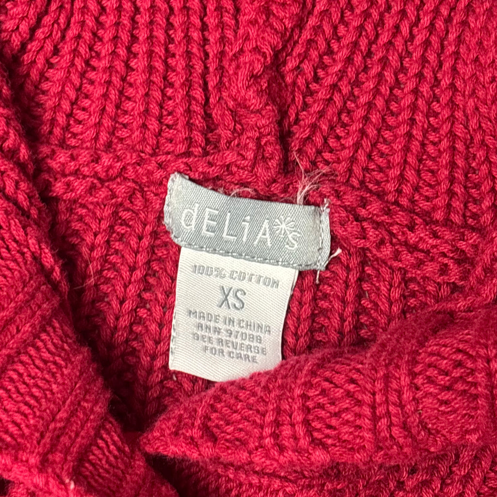 NWT dELiA*s Cable Knit Hooded Cardigan