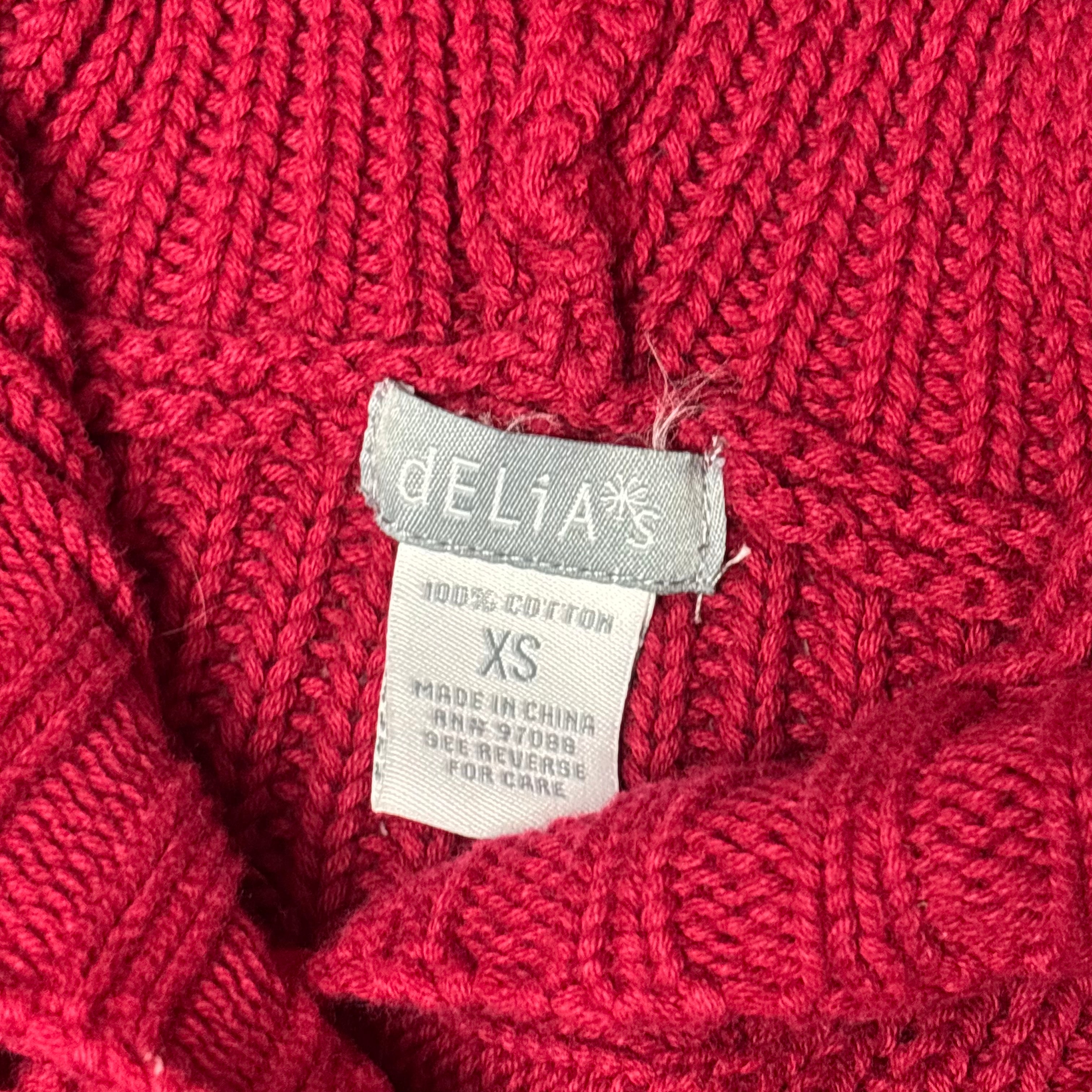 NWT dELiA*s Cable Knit Hooded Cardigan