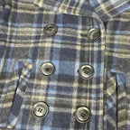 Aeropostale Wool Plaid Collared Peacoat