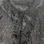 2000's Neelam Sequin Waterfall Ruffle Cardigan