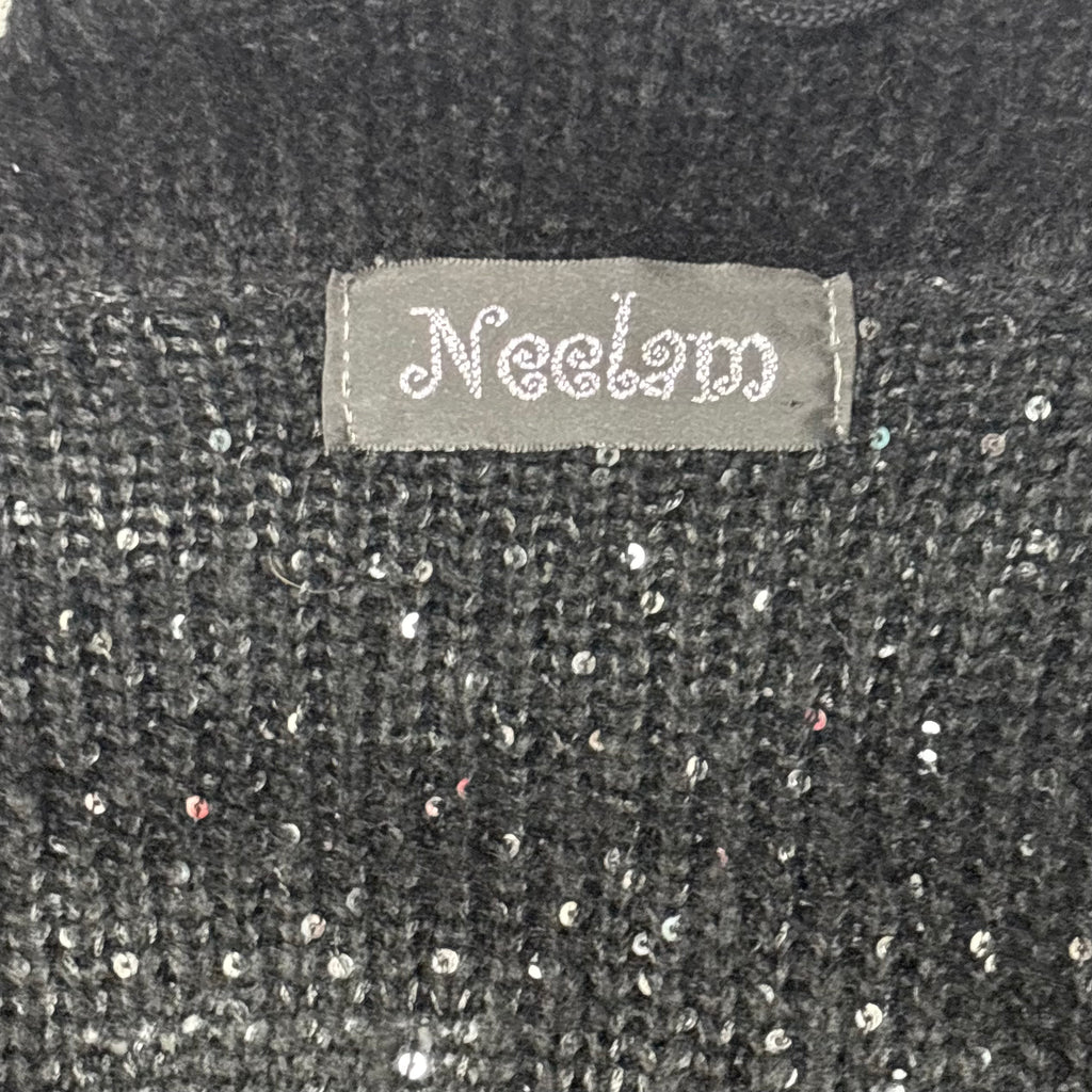 2000's Neelam Sequin Waterfall Ruffle Cardigan