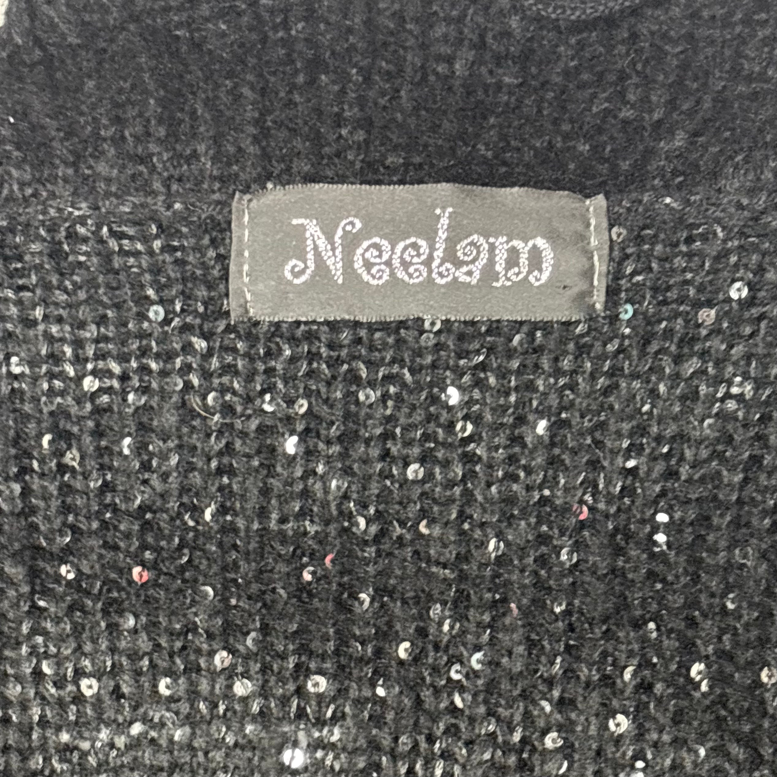 2000's Neelam Sequin Waterfall Ruffle Cardigan