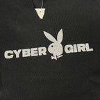 NWT VTG Playboy Cyber Girl Ribbed V-Neck Baby Tee