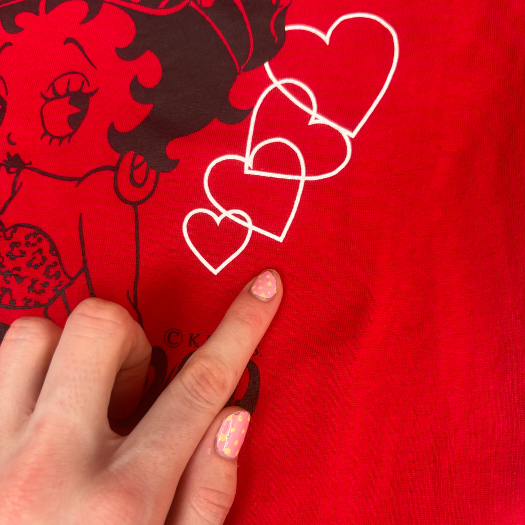 VTG Rare Betty Boop Biker Graphic Tee