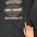 VTG Harley Davidson Flaming Dice Graphic Crewneck Sweatshirt
