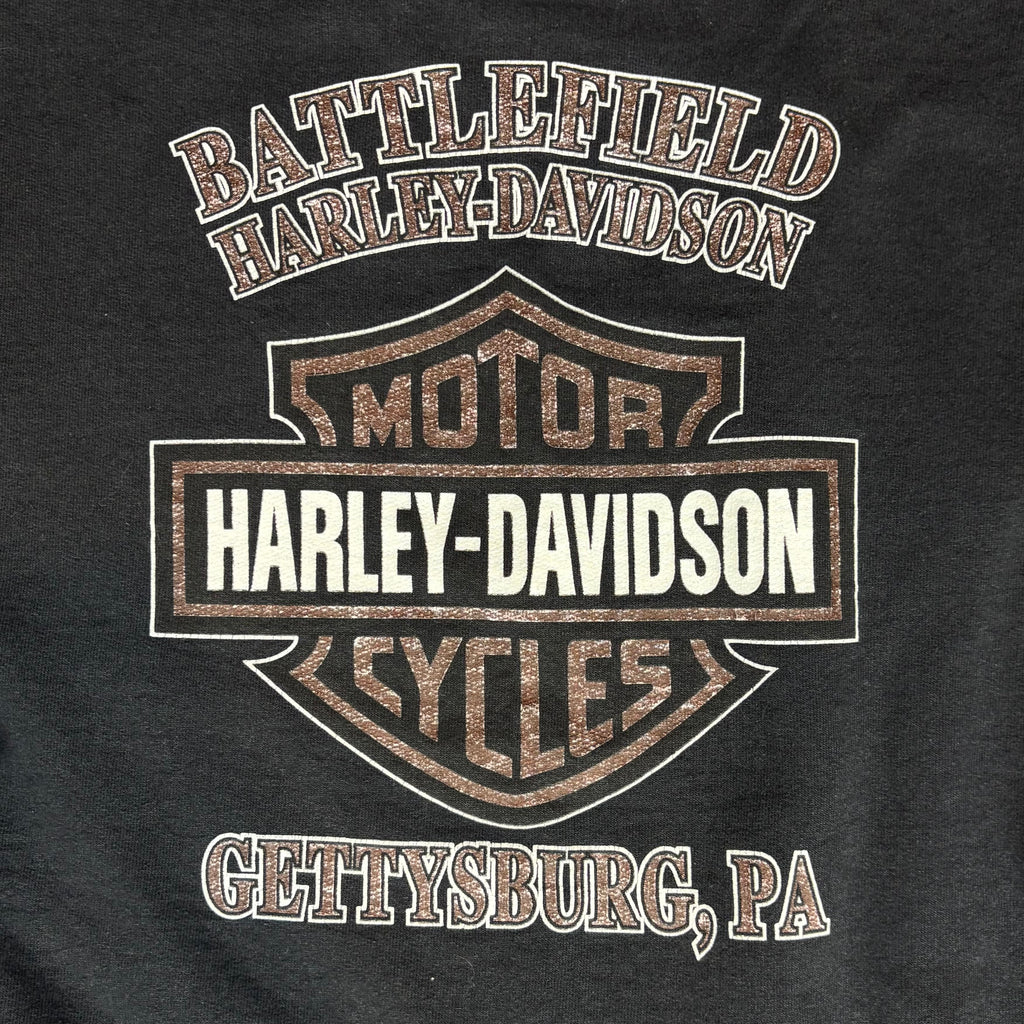 VTG Harley Davidson Flaming Dice Graphic Crewneck Sweatshirt