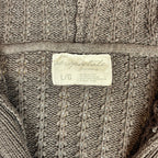 2000s Aeropostale Chunky Cable Knit Hooded Cardigan