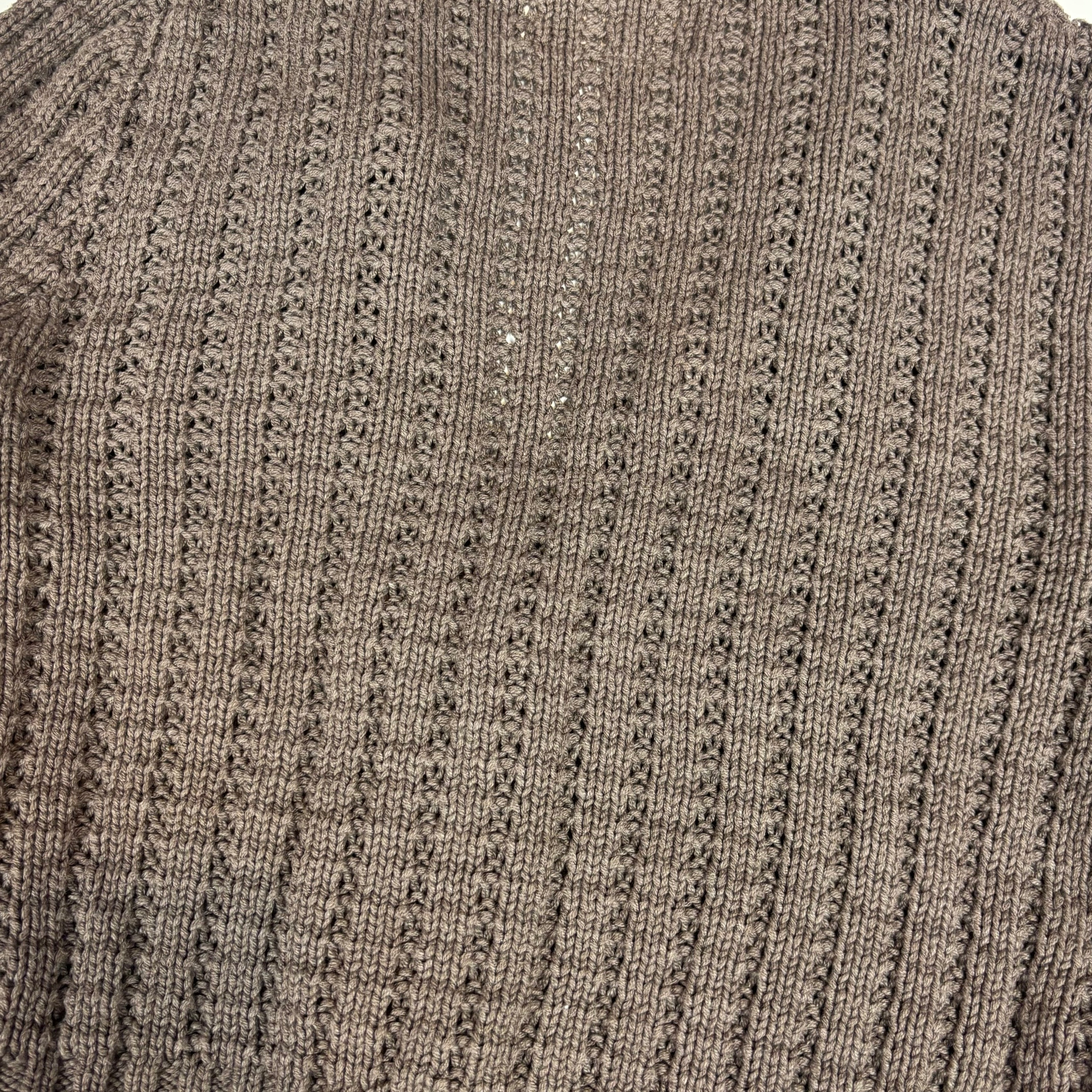 2000s Aeropostale Chunky Cable Knit Hooded Cardigan