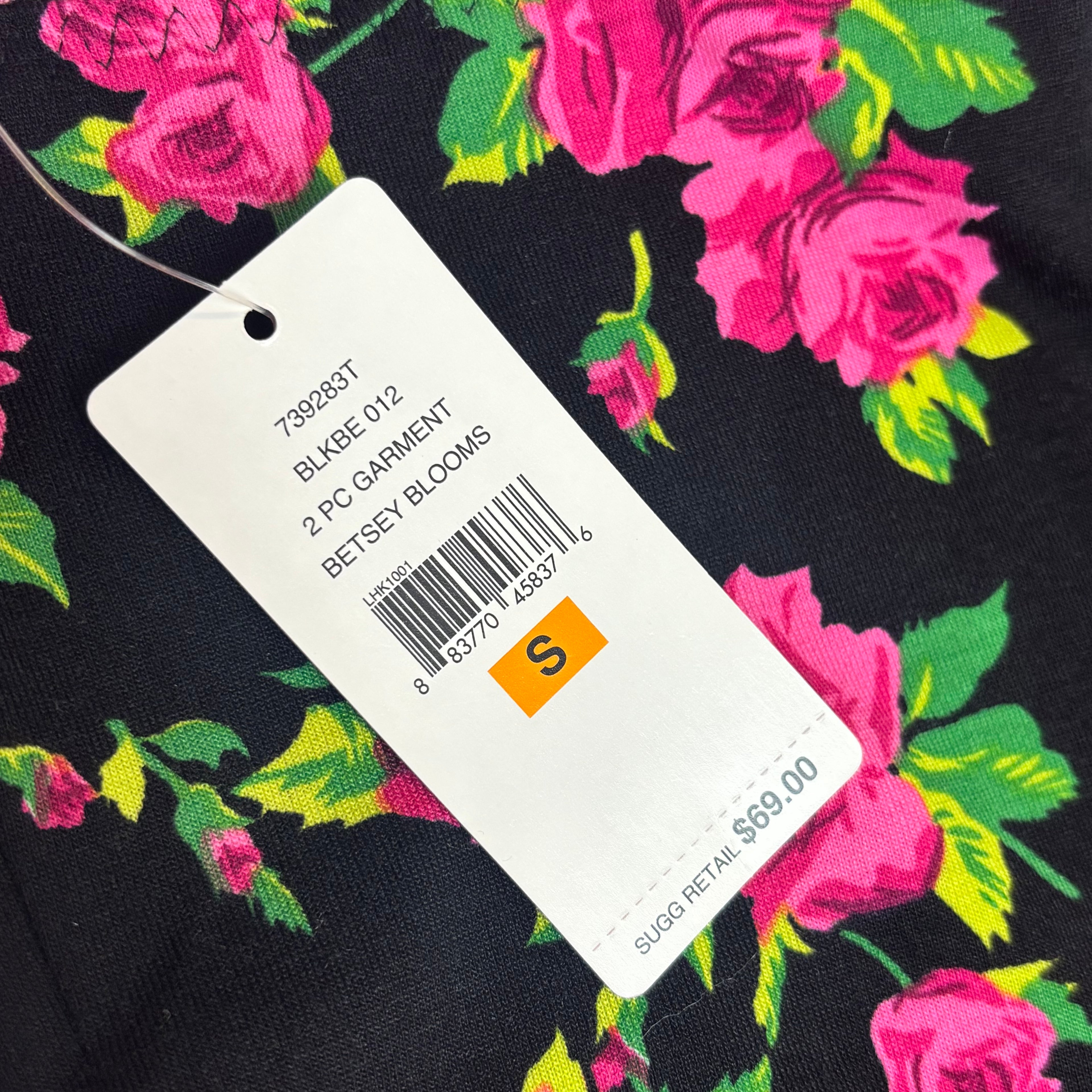 NWT Betsey Johnson Intimates Rose Print Camisole