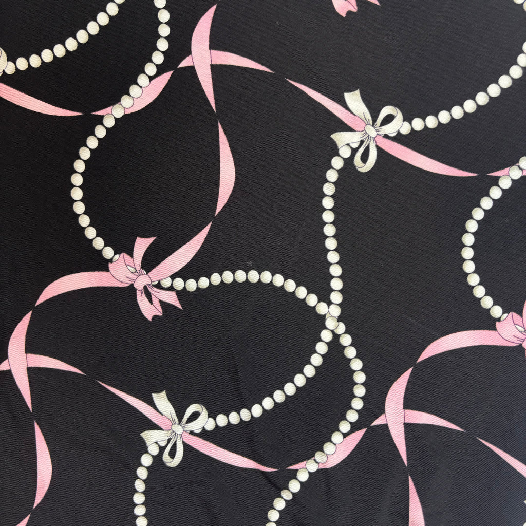 2000s Casual Corner Coquette Pearl Bow Tank