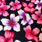 2000s PerSeption Cowl Neck Floral Mini Dress