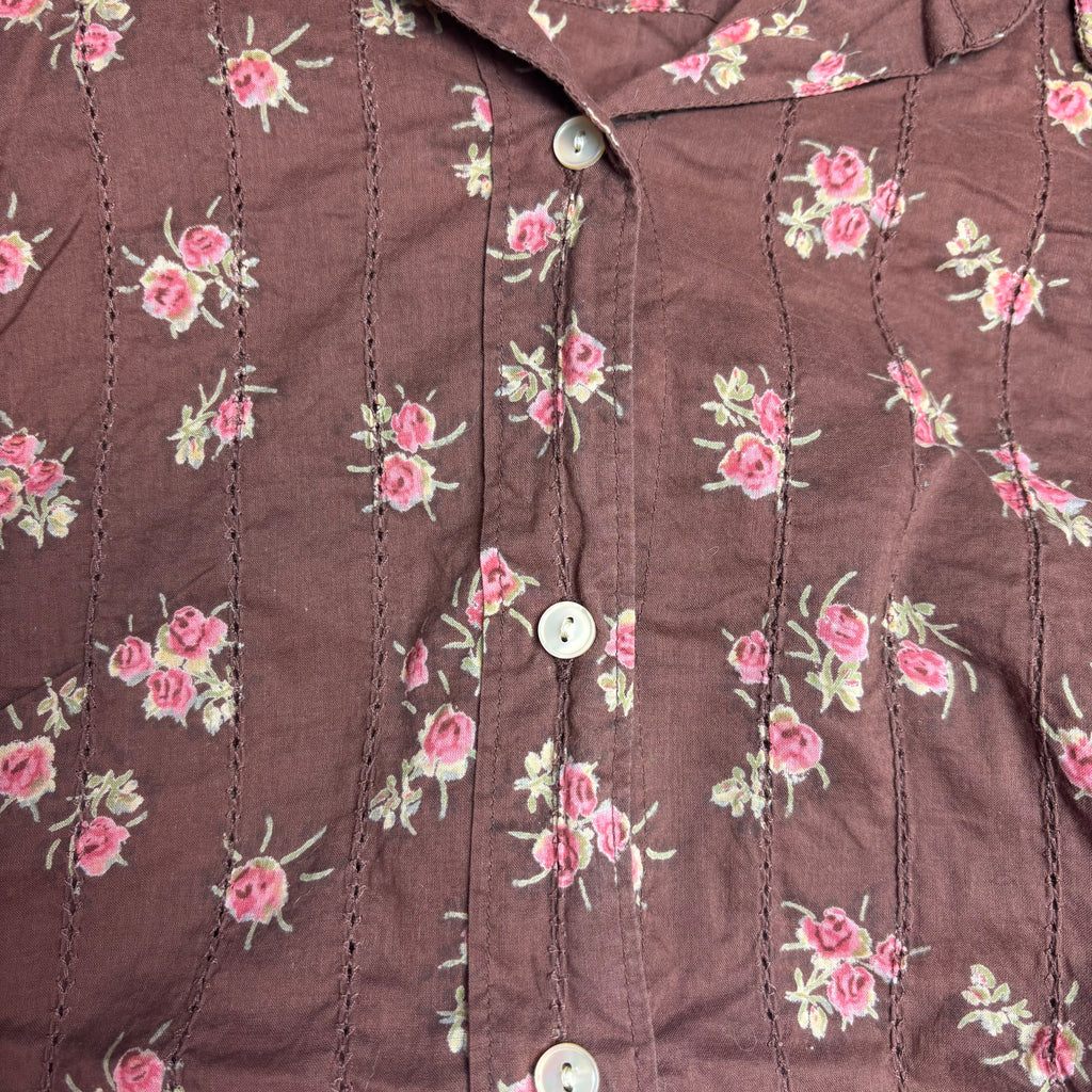 2000s Lucky Brand Floral Button Up Shirt