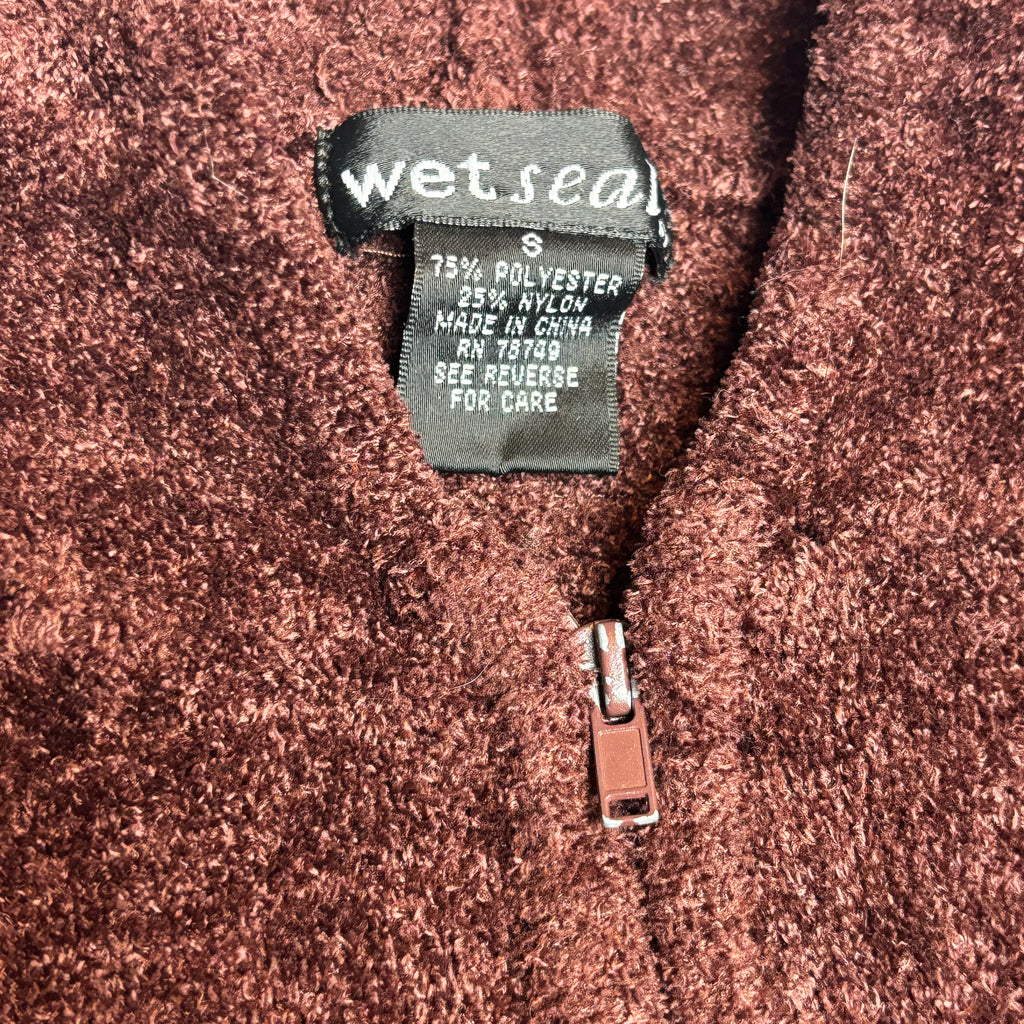 Wet Seal Fuzzy Zip-Up Hoodie