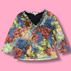 Uniform John Paul Richard Art Nouveau Inspired Mesh Top