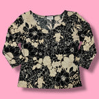 2000s Claudia Richard Floral Slinky Top