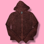 Wet Seal Fuzzy Zip-Up Hoodie