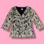 2000s Wrapper Floral Full Lace Top