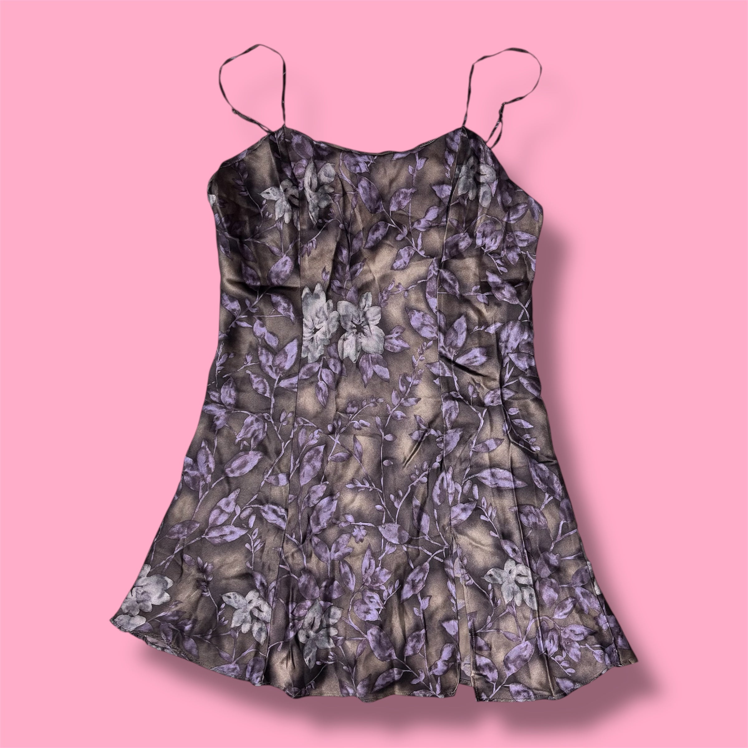 1999 Victoria's Secret Purple Silk Slip Dress