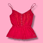 Hollister Ruffled Peplum Tank Top