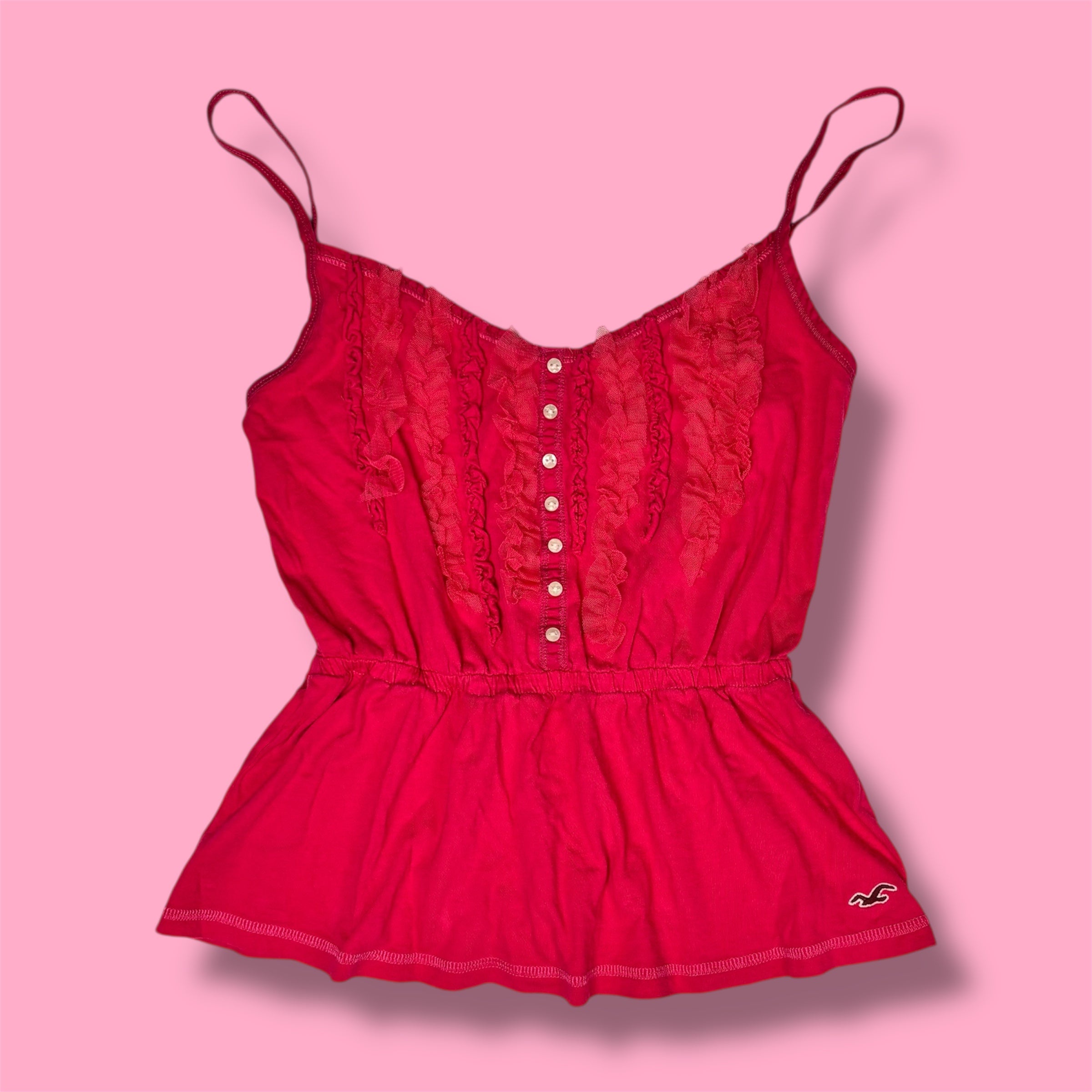 Hollister Ruffled Peplum Tank Top
