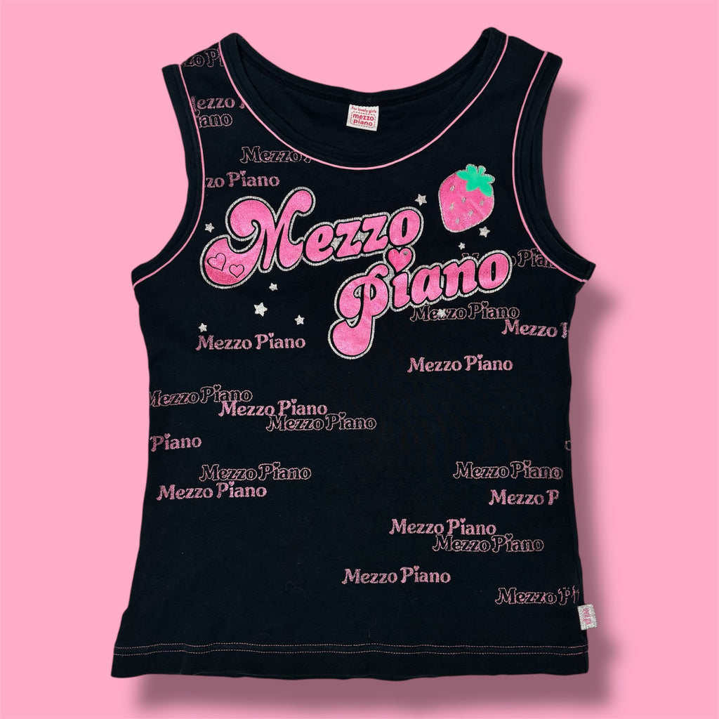 Rare Mezzo Piano Strawberry Graphic Tank Top