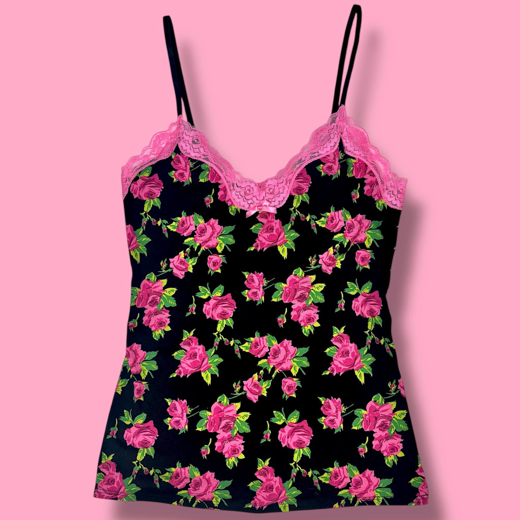 NWT Betsey Johnson Intimates Rose Print Camisole