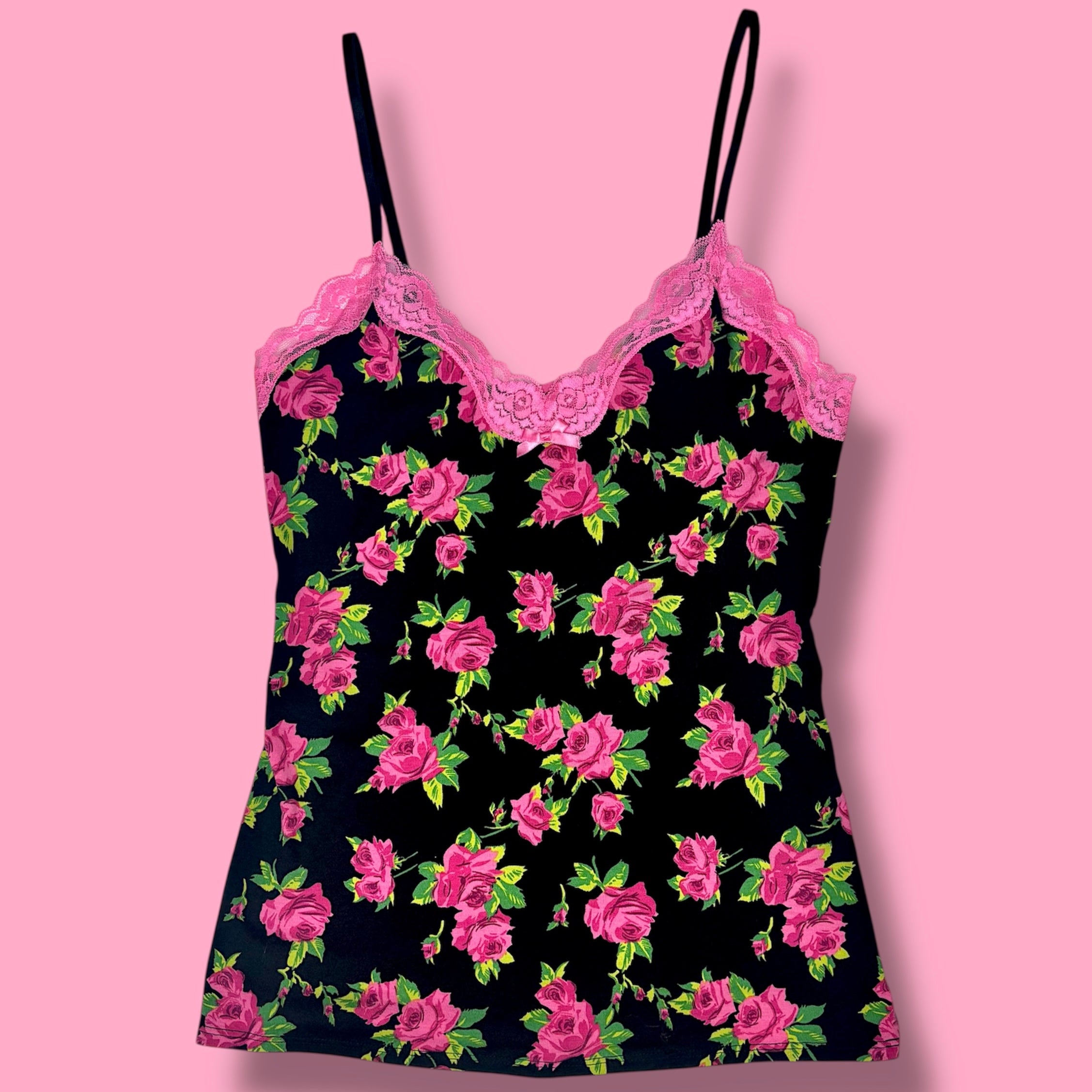 NWT Betsey Johnson Intimates Rose Print Camisole