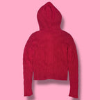 NWT dELiA*s Cable Knit Hooded Cardigan