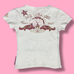 VTG Liz Lisa Doll 2nd Anniversary Glitter Graphic Baby Tee