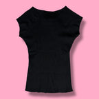 NWT VTG Playboy Cyber Girl Ribbed V-Neck Baby Tee