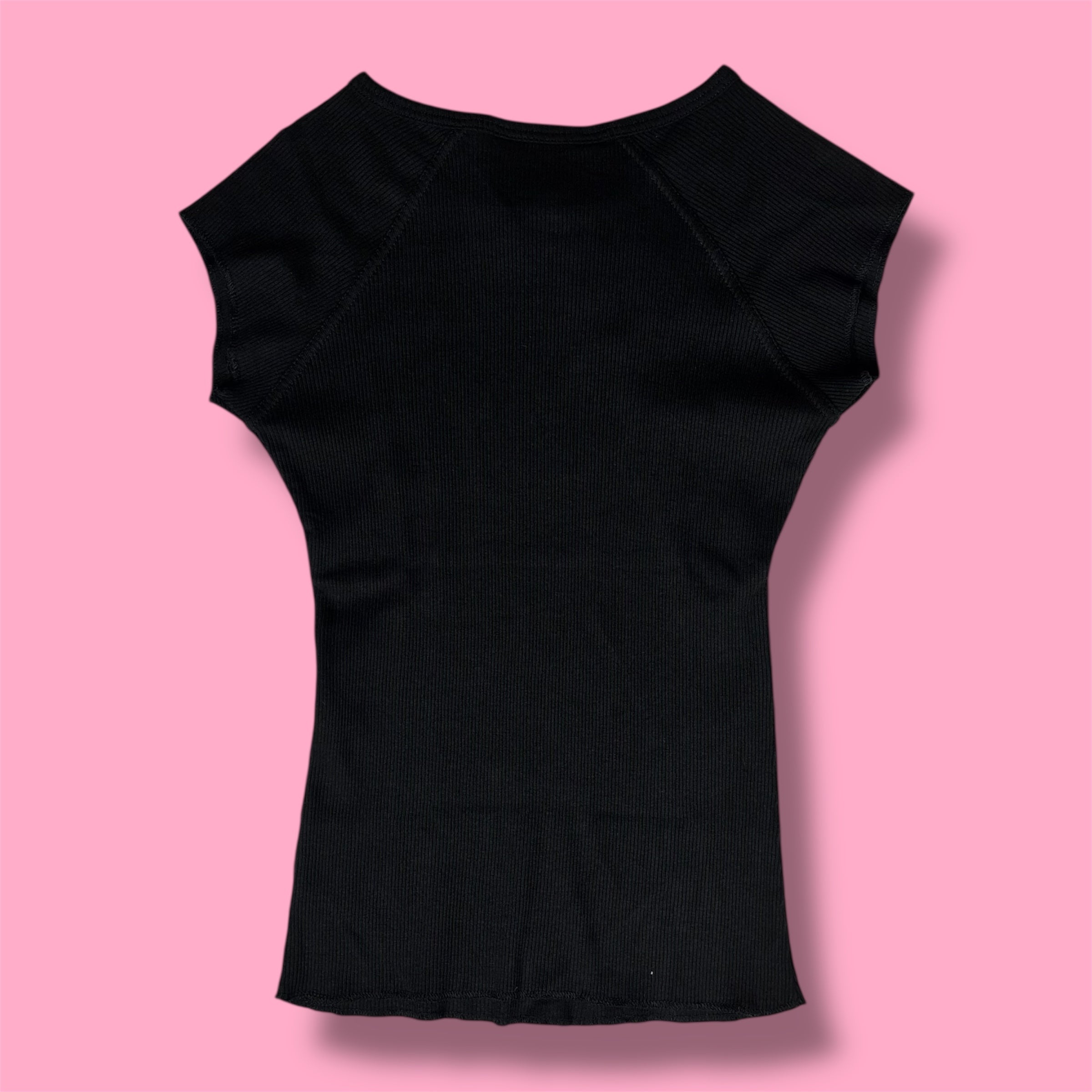 NWT VTG Playboy Cyber Girl Ribbed V-Neck Baby Tee