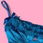2006 Victoria's Secret Satin Lace Ruffle Corset Top