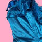 2006 Victoria's Secret Satin Lace Ruffle Corset Top