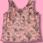 2000s Axcess Floral Micromesh Layered Long Sleeve Top