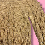 Moda International Off-the-Shoulder Bobble Knit Sweater