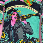 NWT Hayes Custo Barcelona Trumpet Girl Graphic Long Sleeve