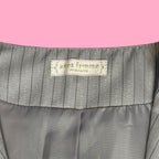 VTG Axes Femme Pinstripe Ruffle Peplum Vest