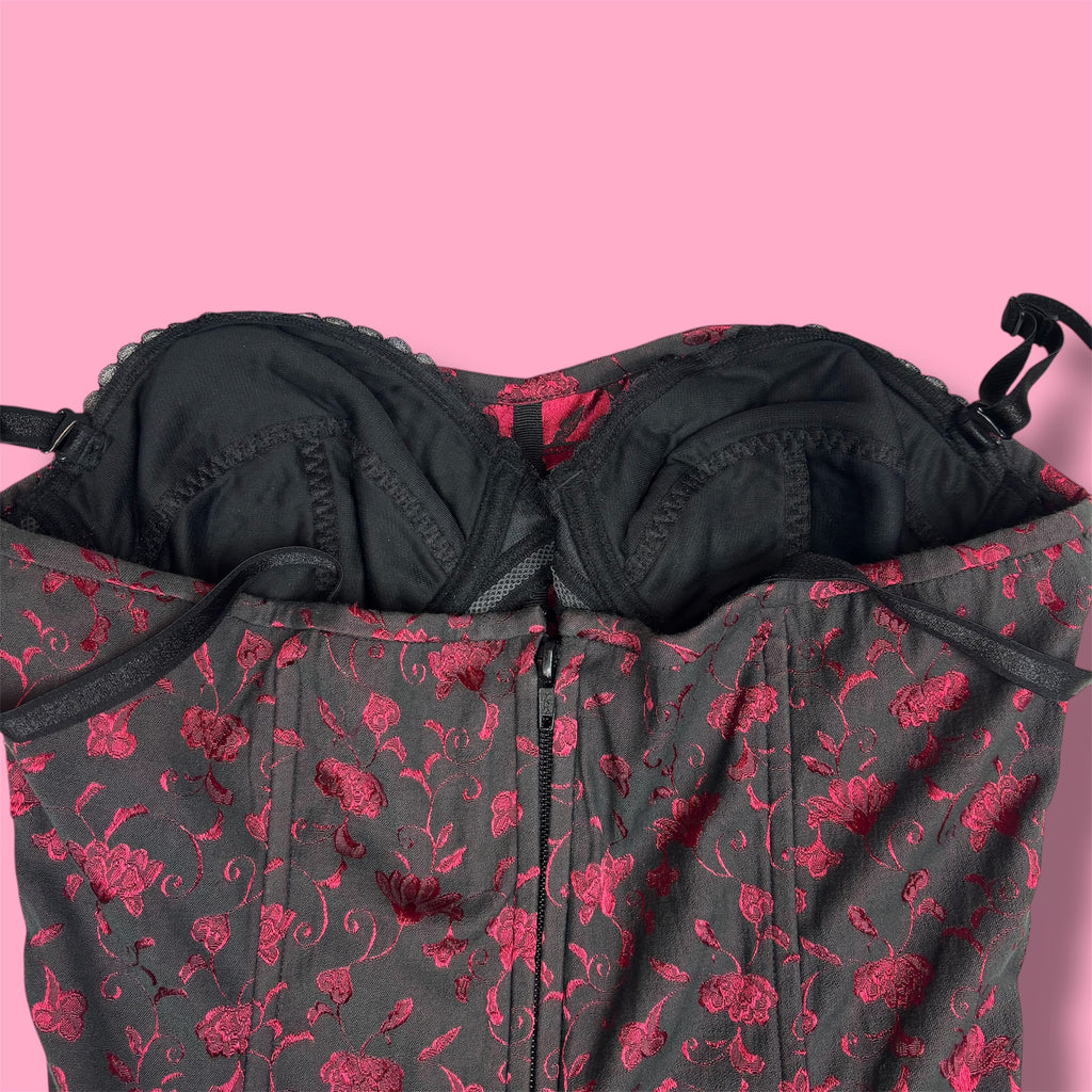 2001 Victoria's Secret Whimsigoth Jacquard Bustier Corset