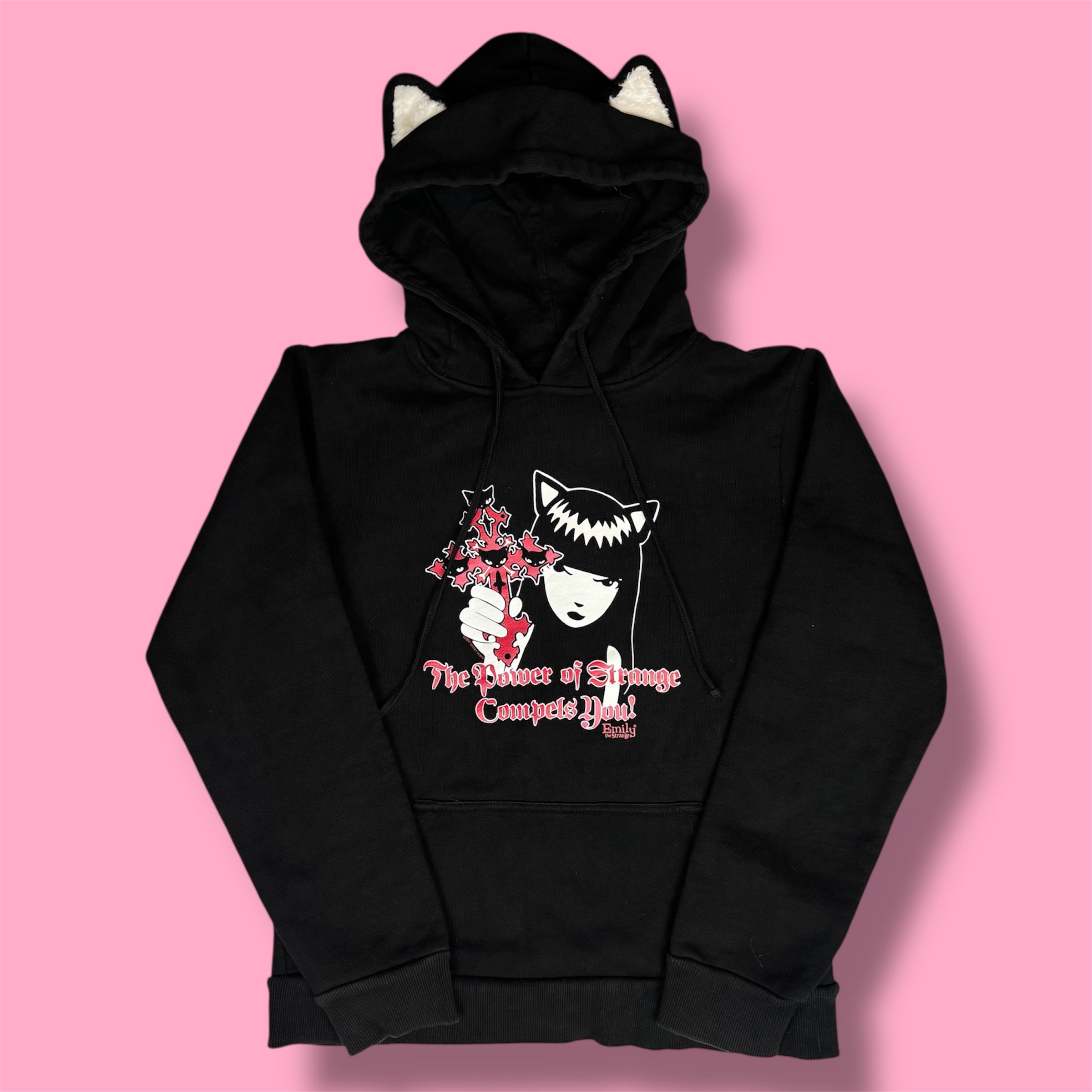 2007 Emily The Strange Cat Ear Hoodie